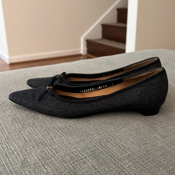 Salvatore Ferragamo Shoes - Salvatore Ferragamo Blue Jean Flats. Size 5.5.